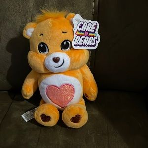 Cute Orange Care Bear with sparkly pink love heart ❤️